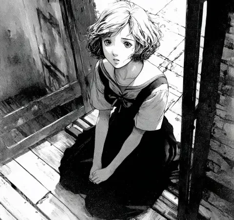 悬疑题材漫画封面，带有神秘氛围与线索暗示